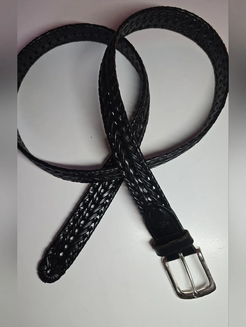 DOCKERS Men's Black Woven Belt Size 44